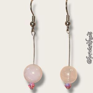 Rose Quartz Dangling Earrings